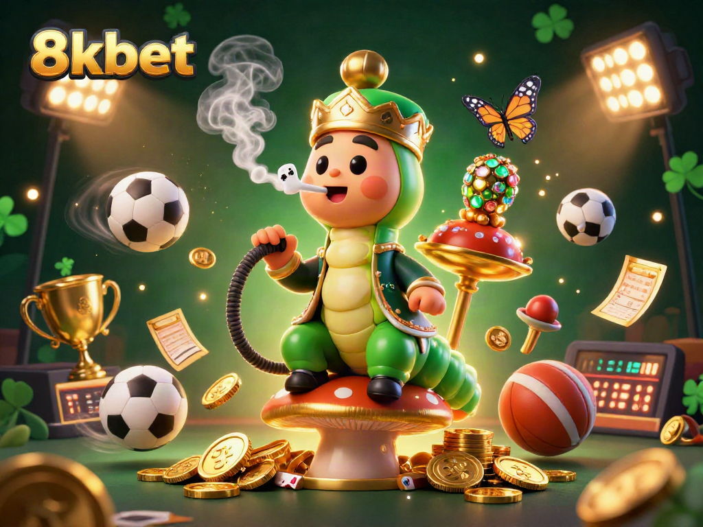 Experience thrilling sports betting excitement with 8kbet's vibrant casino art.